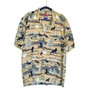 DemCrazy Sz XL Northwestern Button Down Shirt‎ Wolves Outdoors Cabincore